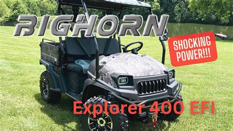 With front and rear independent suspension, the Outrider guarantees a smooth and comfortable ride even at a top speed of 25 MPH. . Who makes bighorn utv